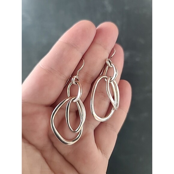 Silpada 925 Sterling Silver Beaded Dangling Pierced Earrings Thailand - Picture 2 of 10